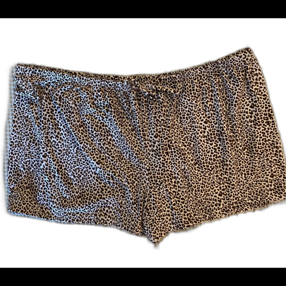 Apt 9 Womens Sleep Shorts Cheetah Print Plus Size XL Soft Comfortable - Picture 1 of 7